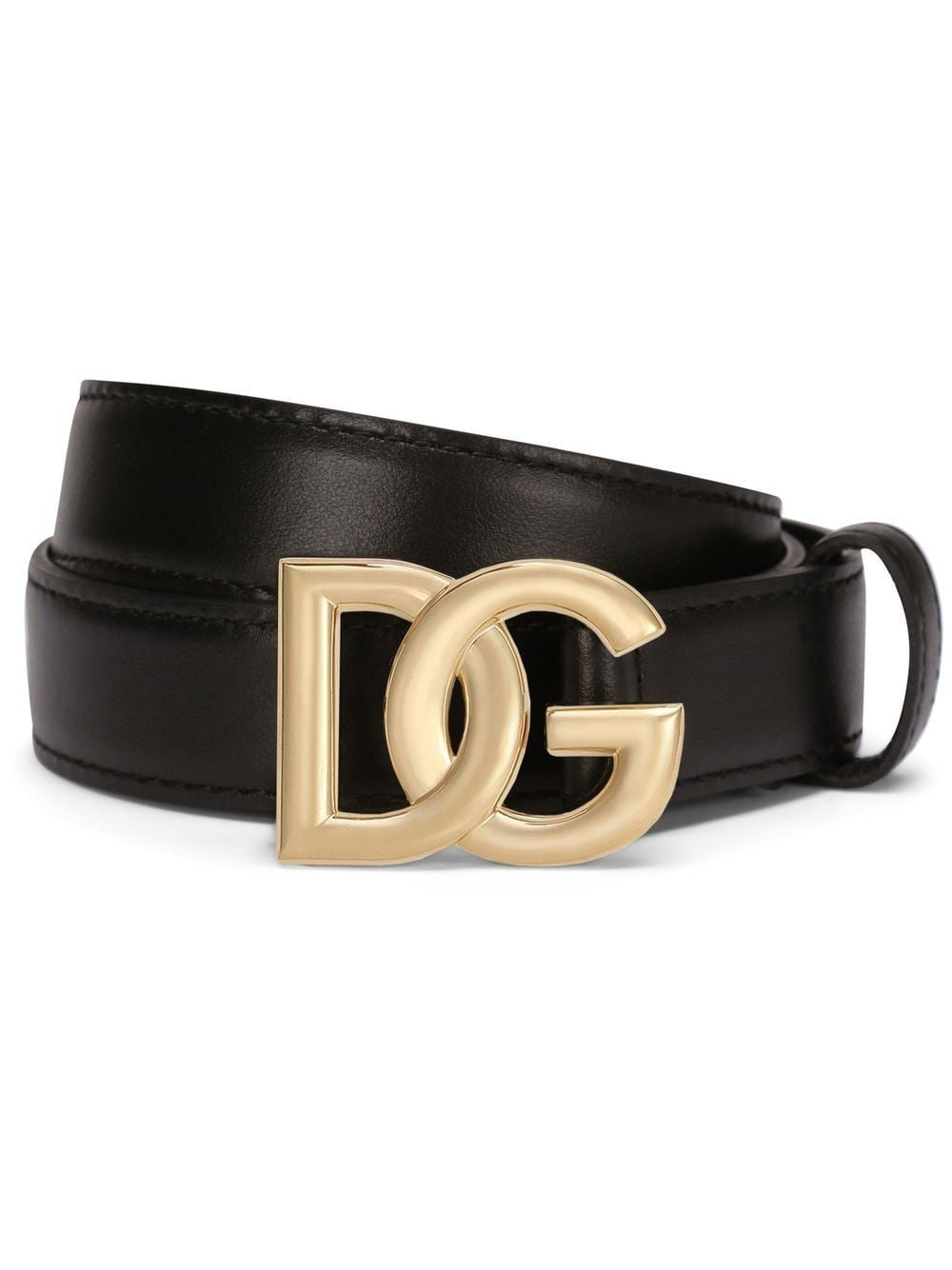 DOLCE & GABBANA Logo Leather Belt - 2.5CM Width