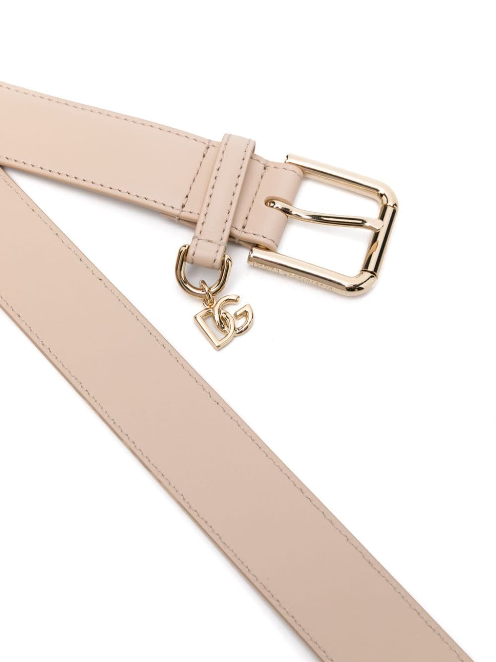 DOLCE & GABBANA Logo Charm Leather Belt for Women