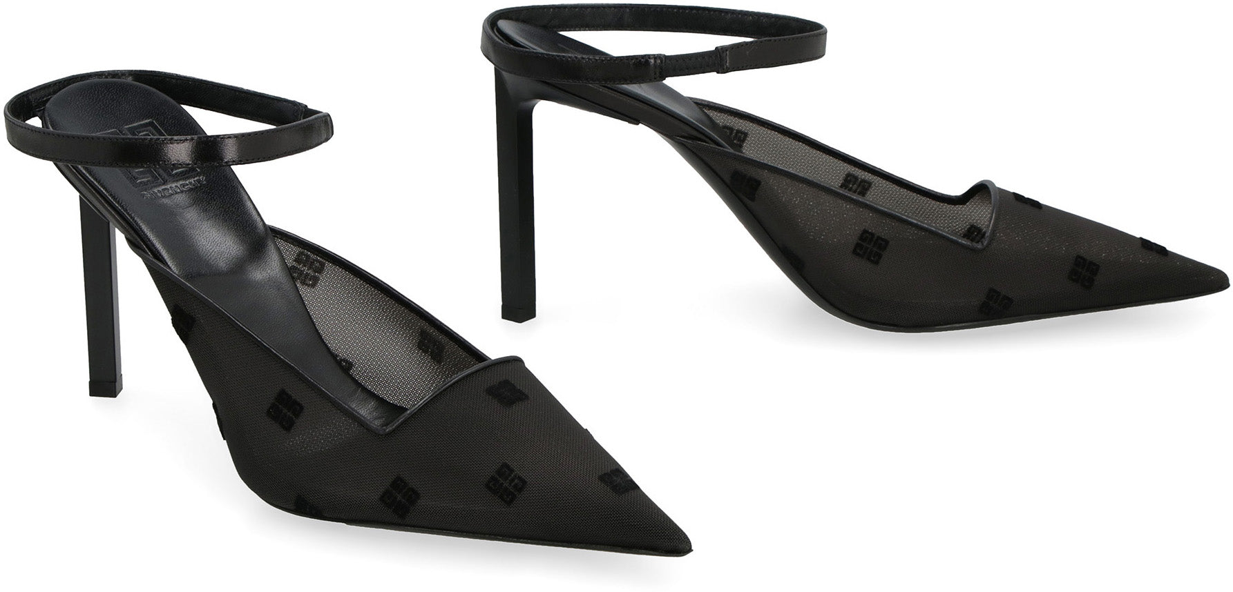 GIVENCHY Sculptured Pointy-Toe Flats with Mini Belt