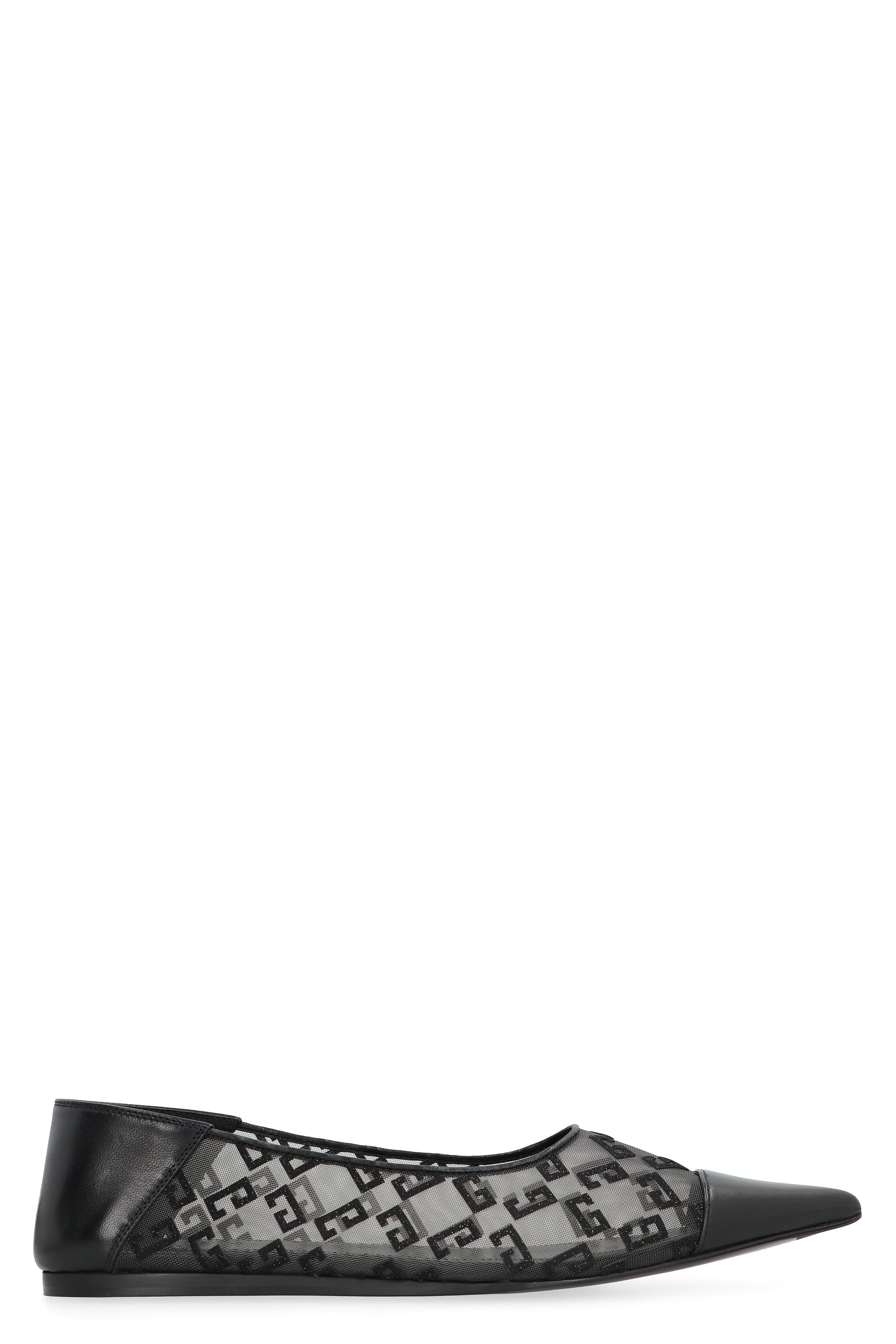 GIVENCHY Pointed-Toe Leather Ballet Flats