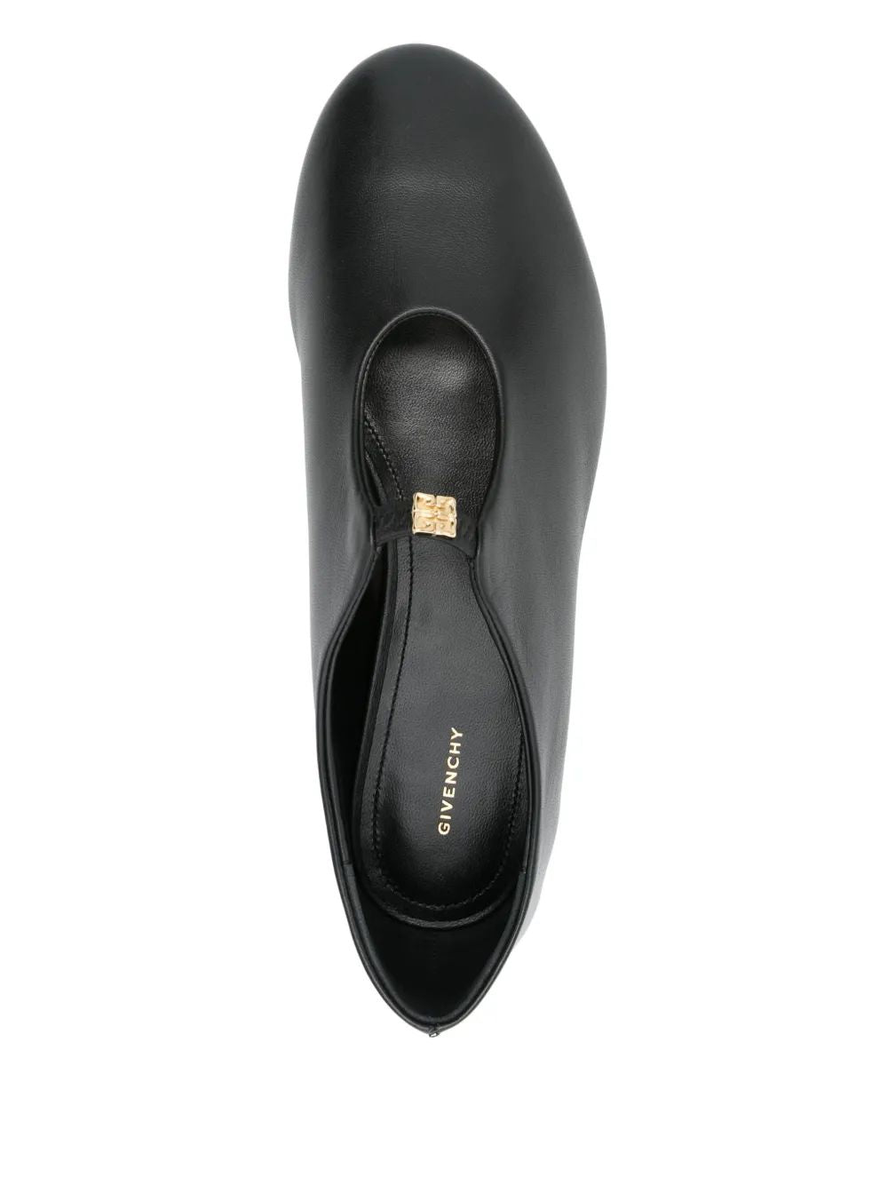 GIVENCHY Ballerina Flats with Gold Logo Detail