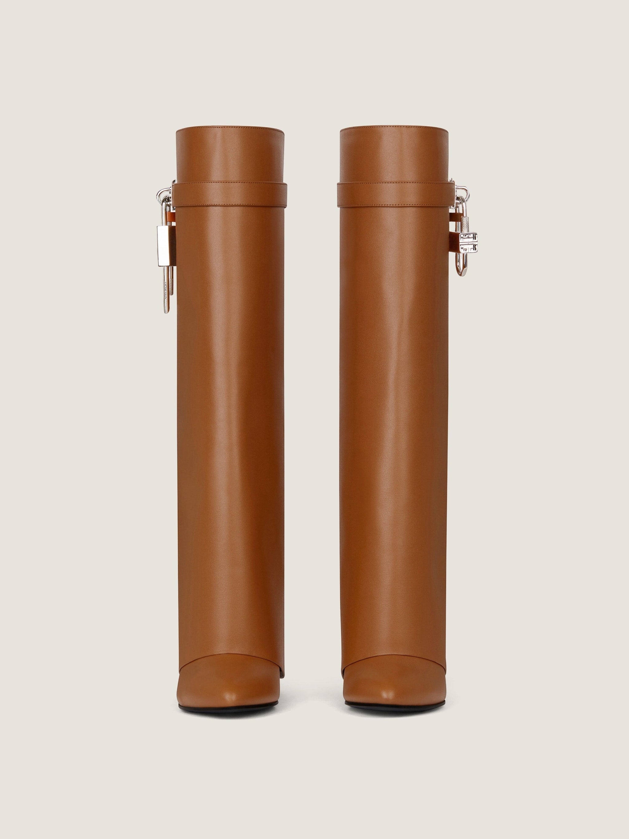 GIVENCHY Chic Shark Lock Boots - 9cm Wedge Heels