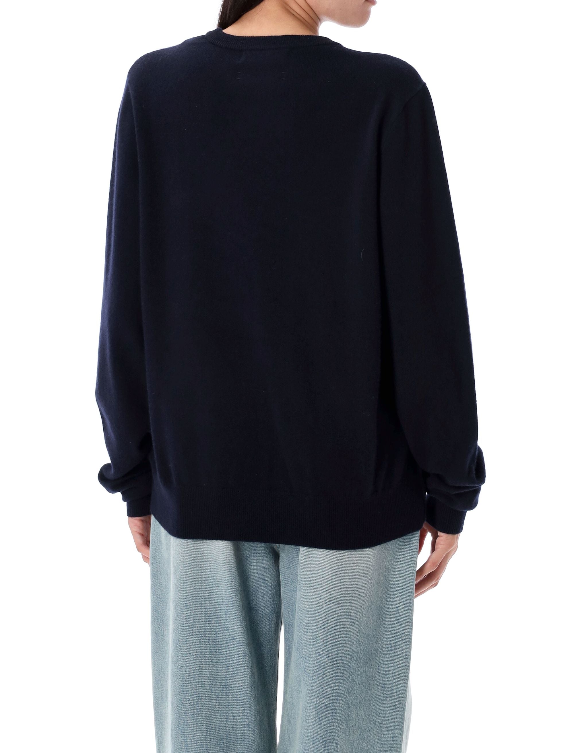 EXTREME CASHMERE Men's Classic Cashmere Sweater with Exposed Seams