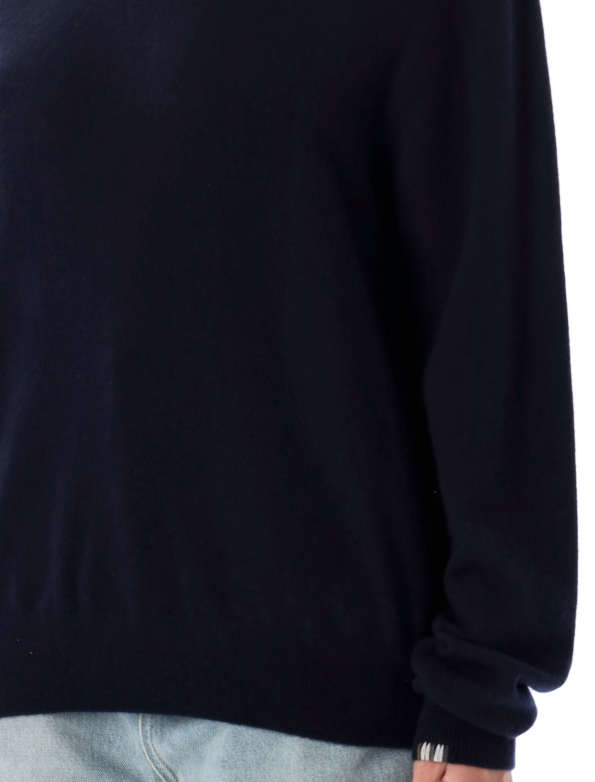 EXTREME CASHMERE Men's Classic Cashmere Sweater with Exposed Seams