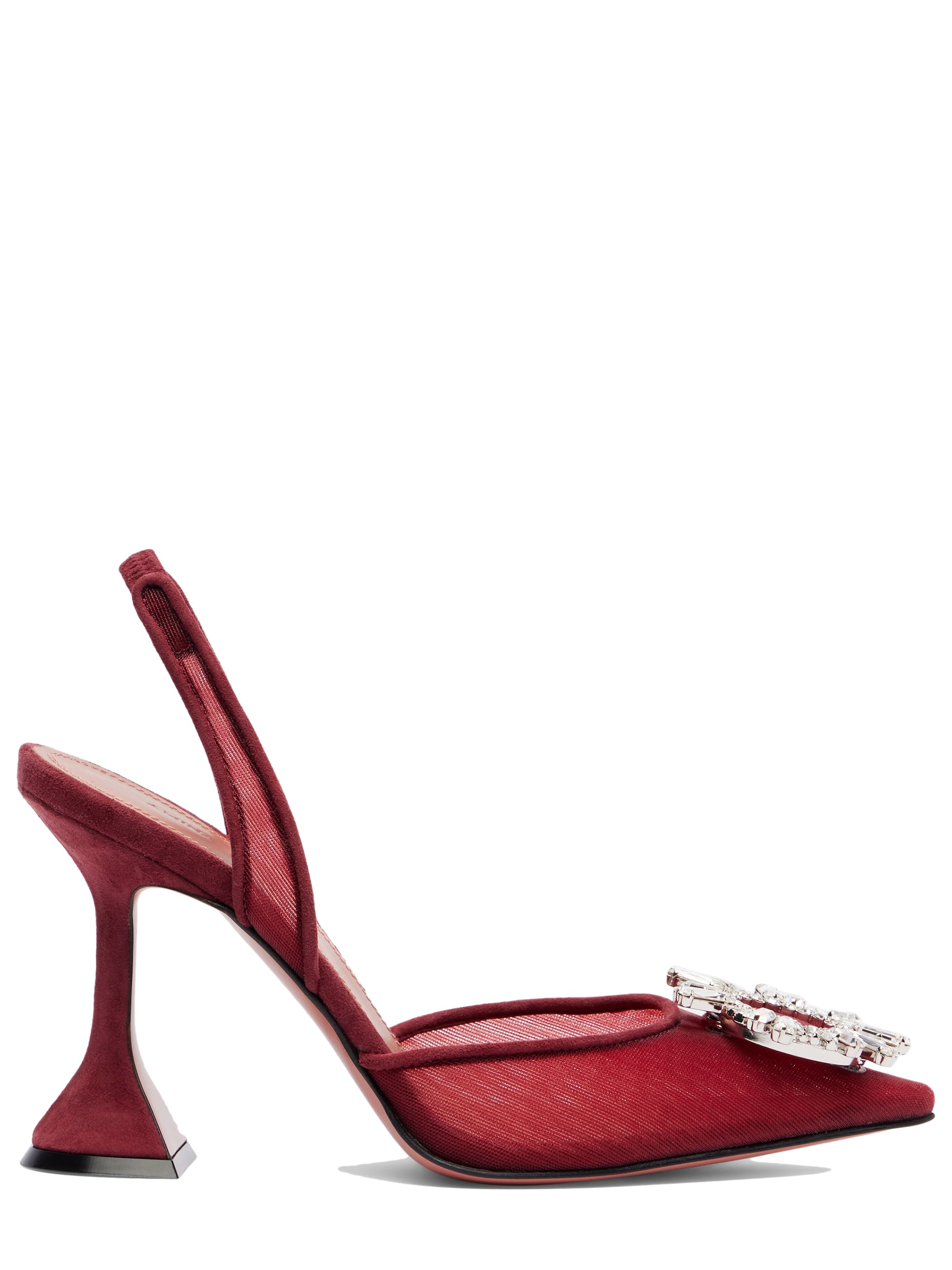 AMINA MUADDI Sling 95mm Pumps with Starburst Brooch