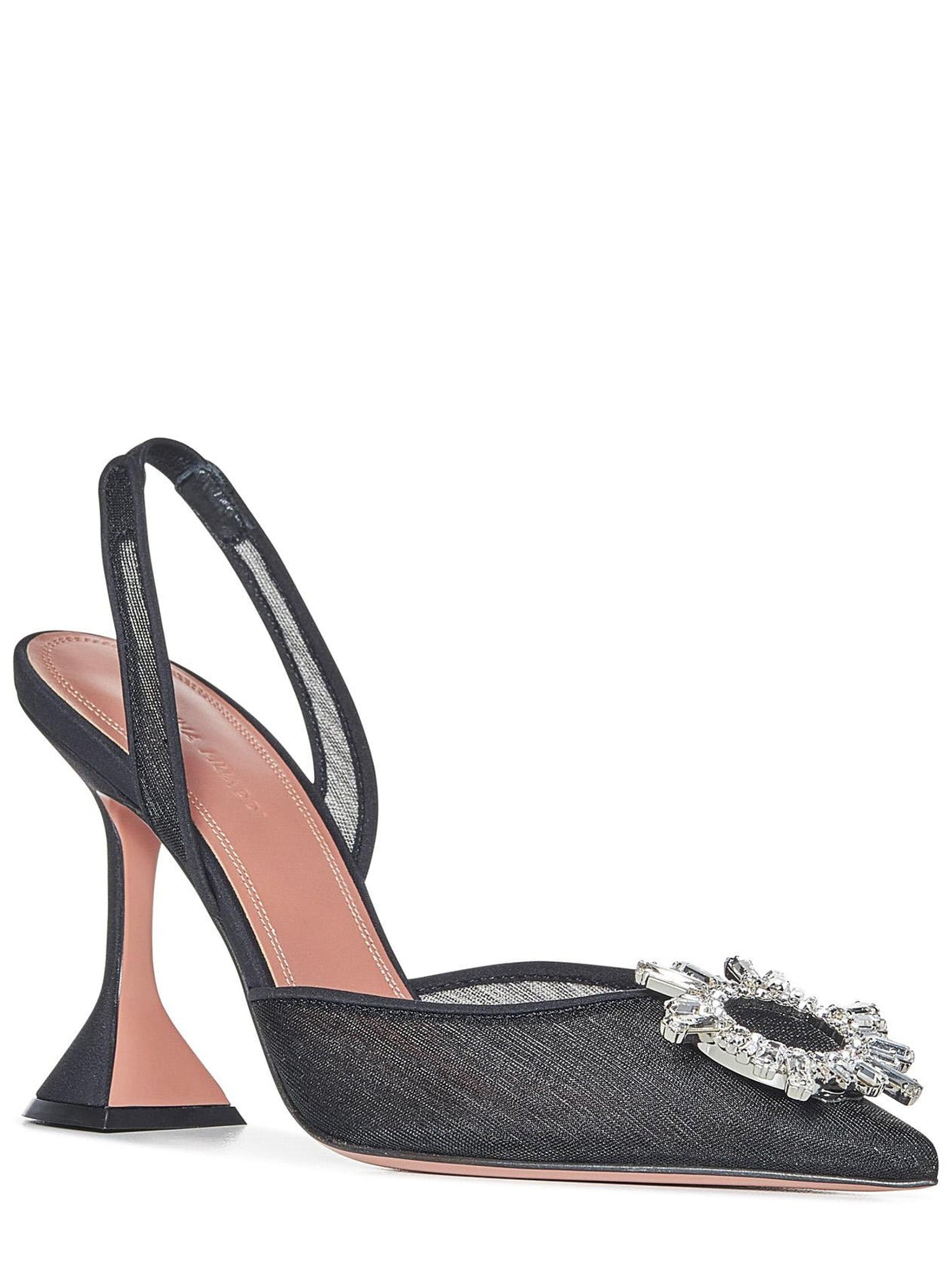 AMINA MUADDI Embellished Slingback Heels - 95MM