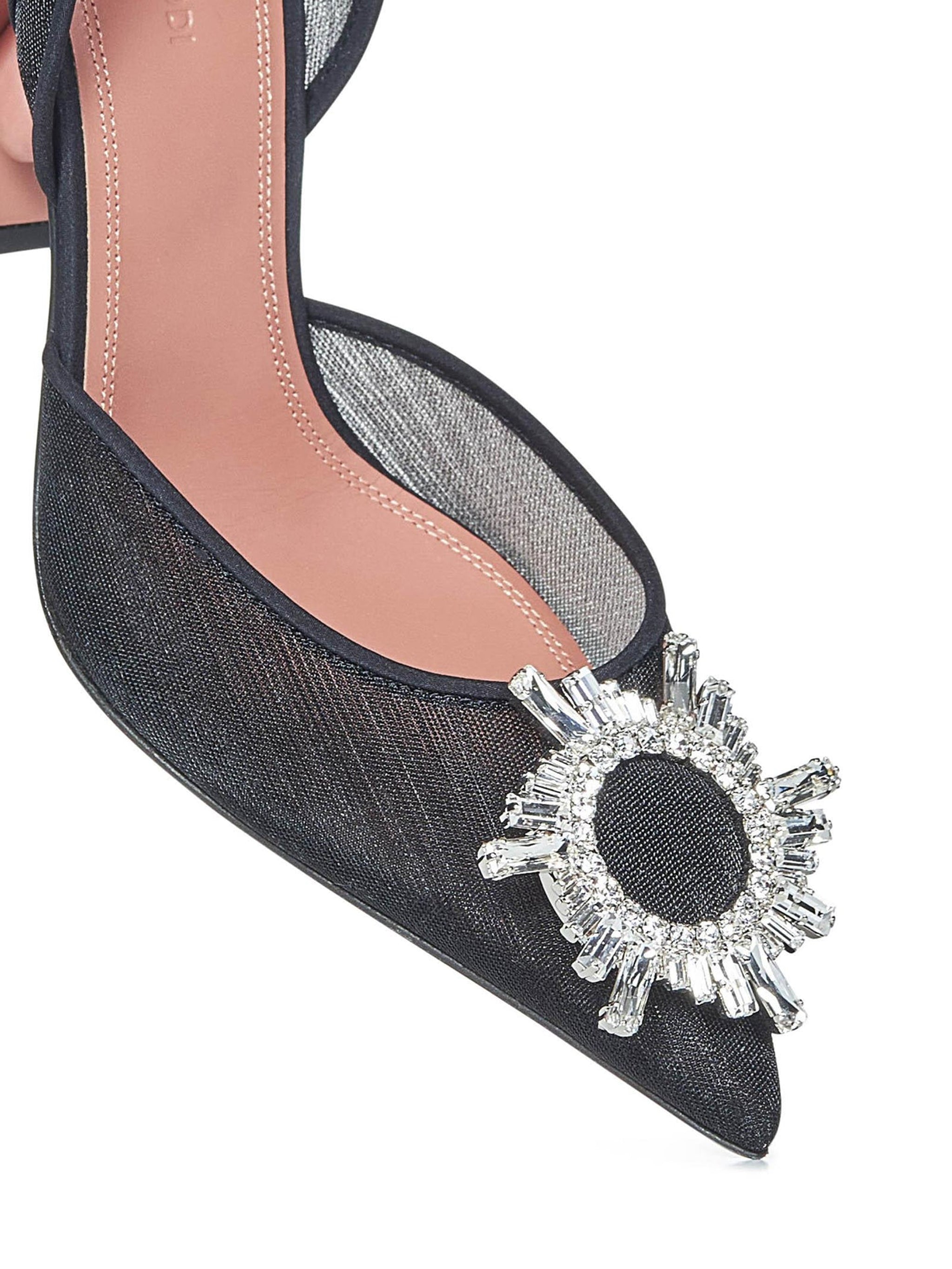 AMINA MUADDI Embellished Slingback Heels - 95MM