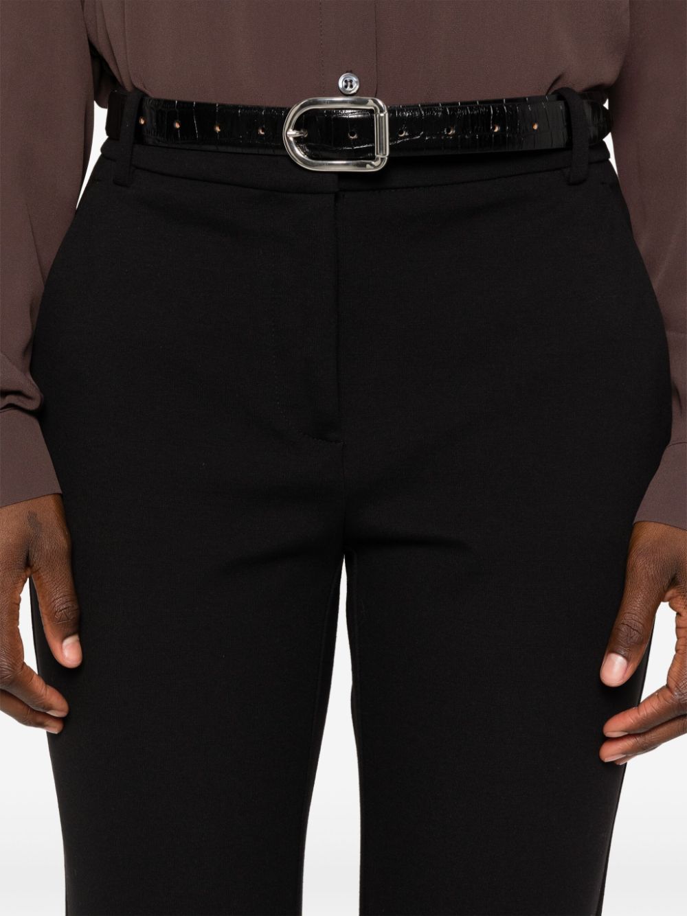 PINKO Slim Knit Trousers - Mid Rise