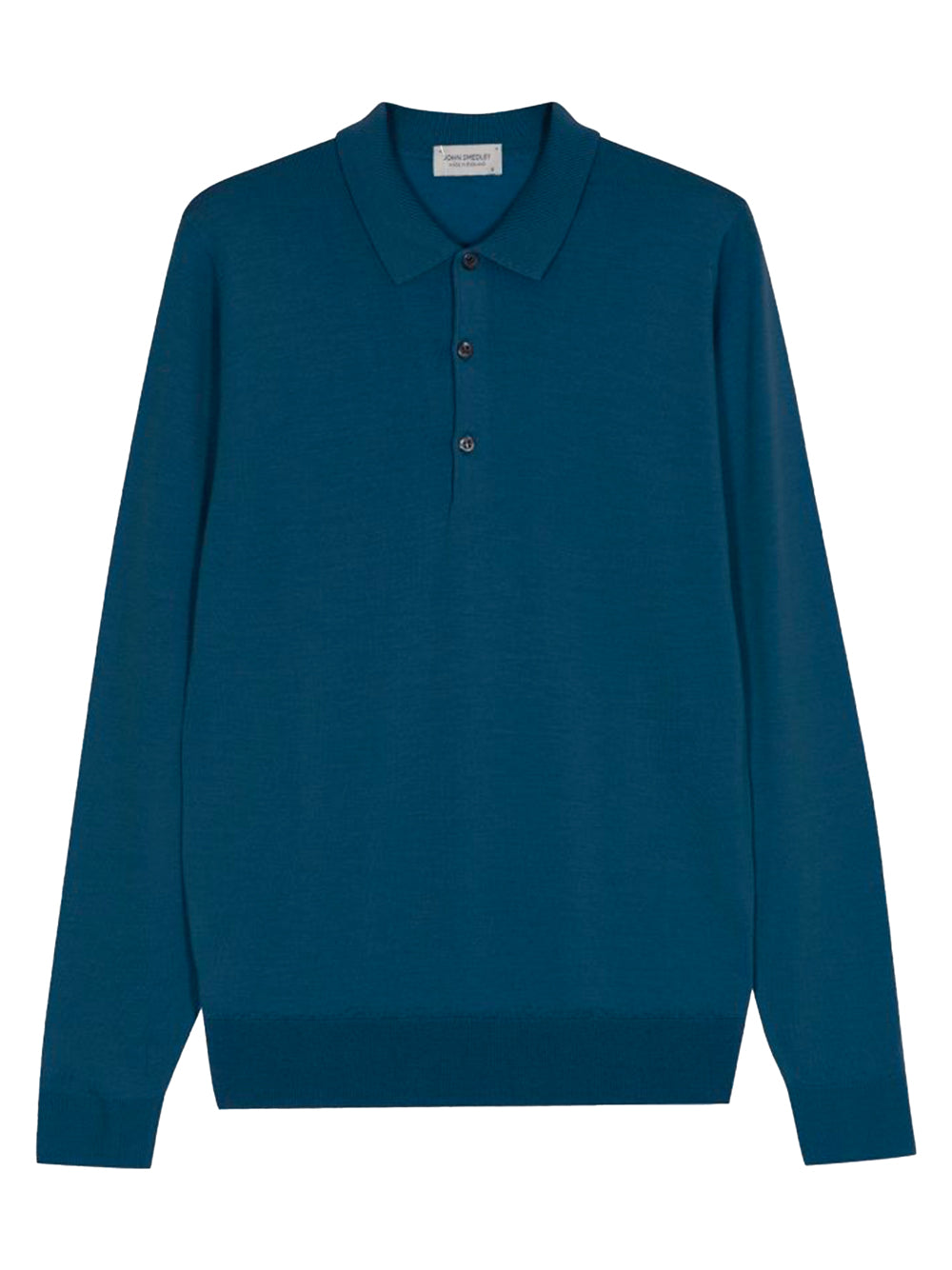 JOHN SMEDLEY Long Sleeve Polo in Luxurious Merino Wool