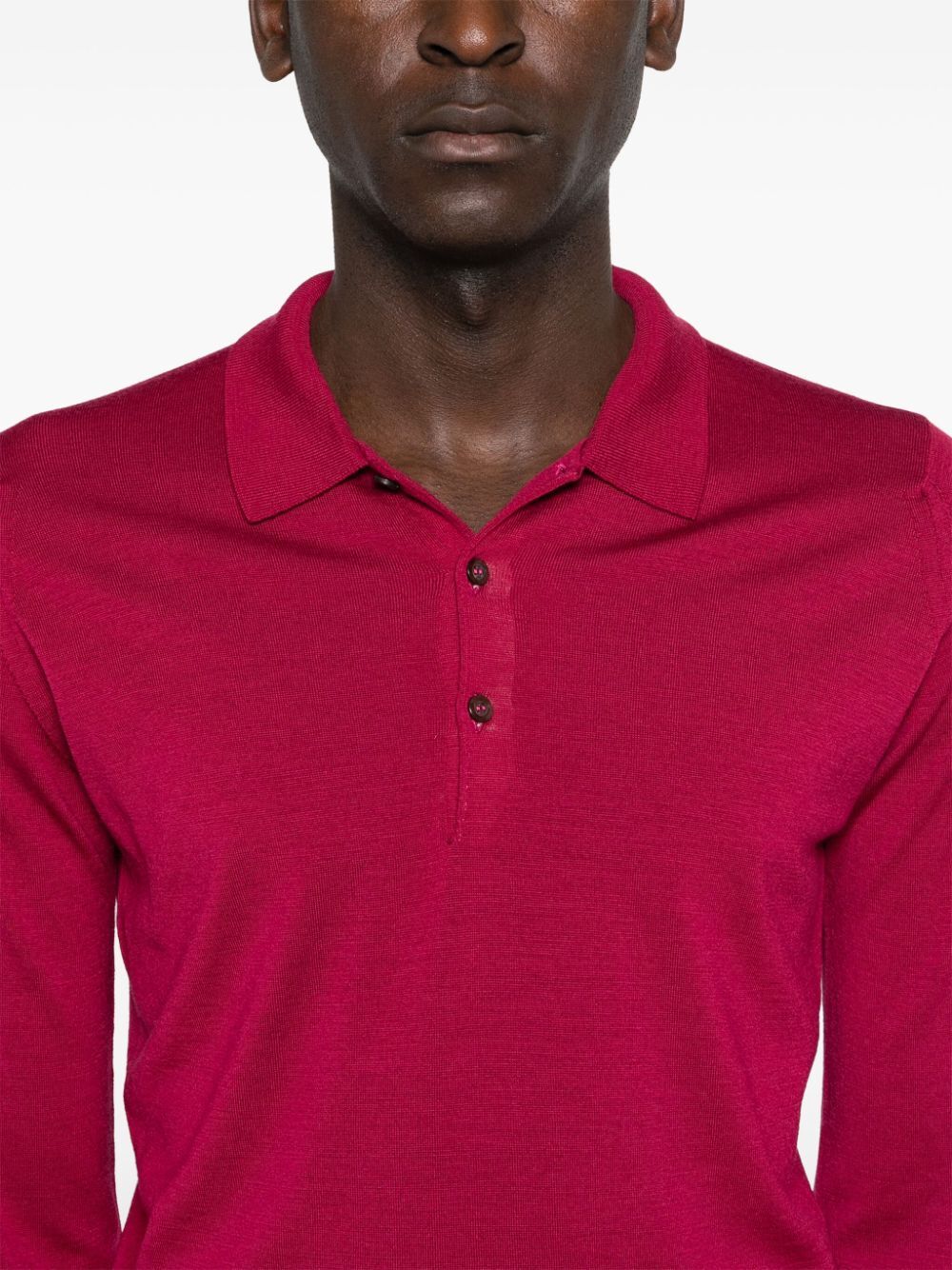 JOHN SMEDLEY Classic Long Sleeve Merino Wool Shirt for Men