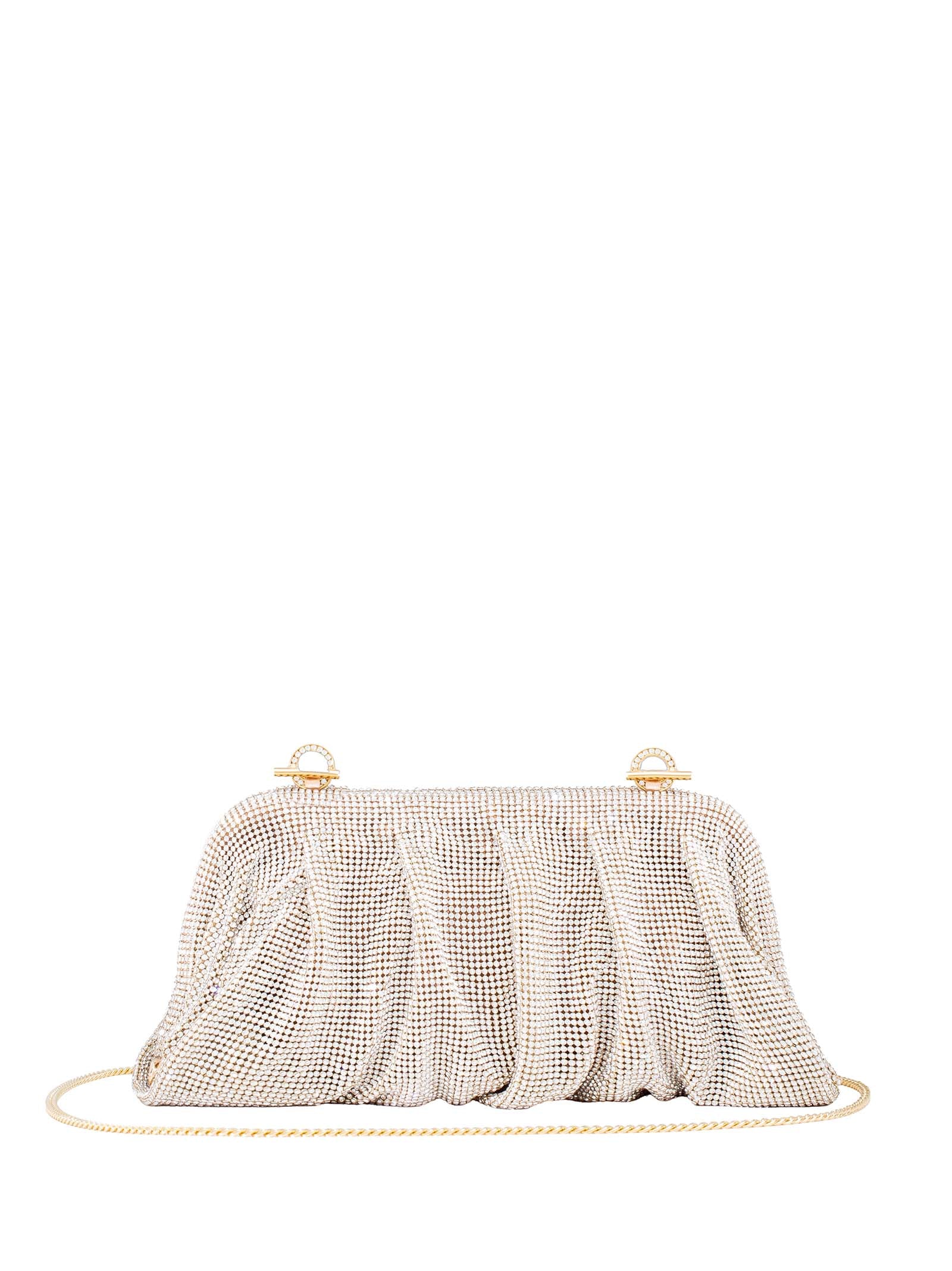 BENEDETTA BRUZZICHES Elegant Mini Handbag with Rhinestone Accent