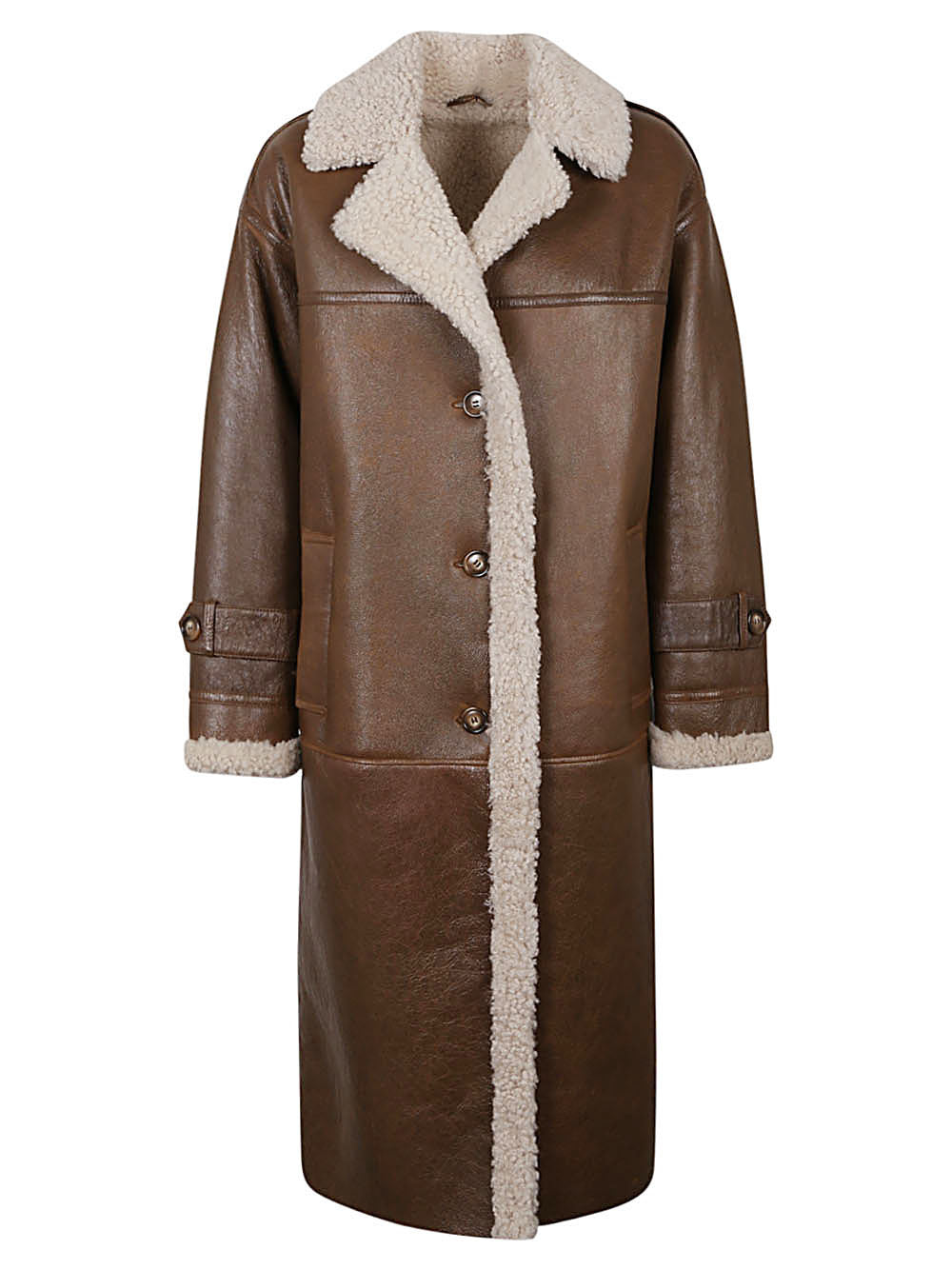 ENES Luxury Sheepskin Long Jacket for Women
