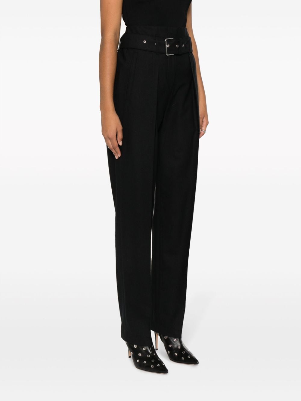 IRO High-Waisted Belted Tailored Trousers