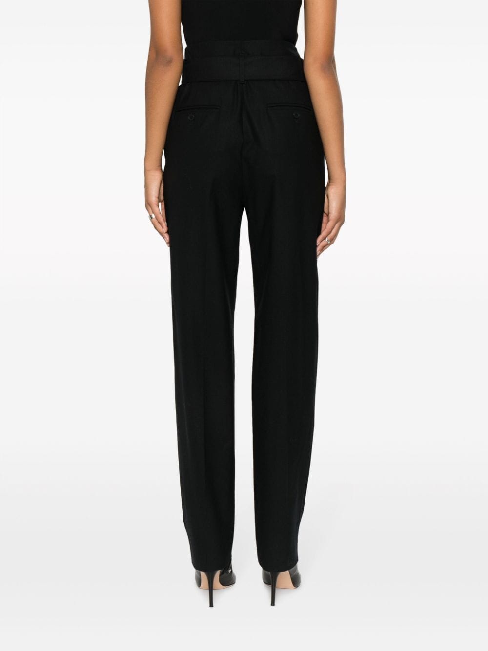 IRO High-Waisted Belted Tailored Trousers