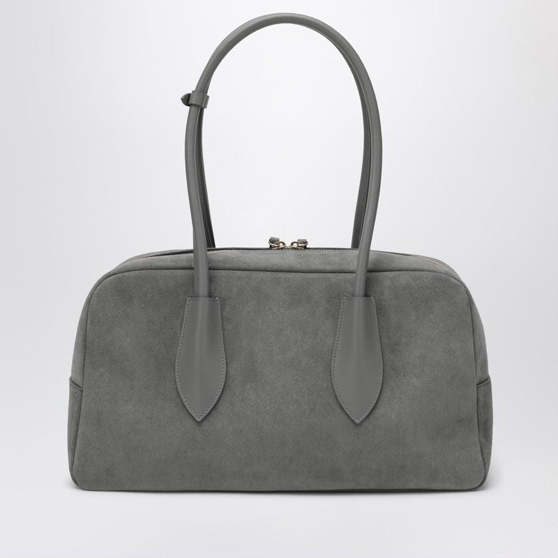 NOESI Mini Suede Handbag with Double Zip Closure