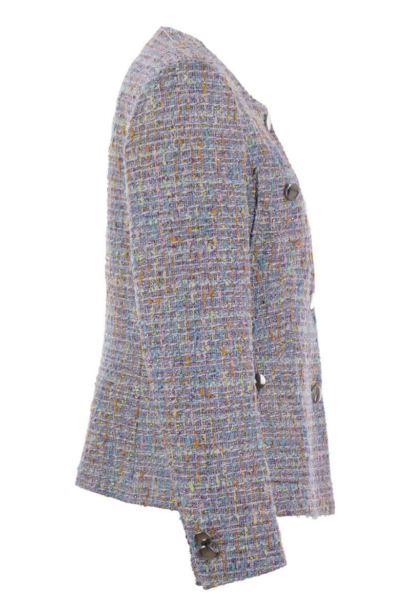 TAGLIATORE Crew-Neck Jacket with Front Pockets for Women