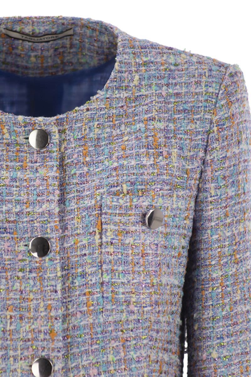 TAGLIATORE Crew-Neck Jacket with Front Pockets for Women