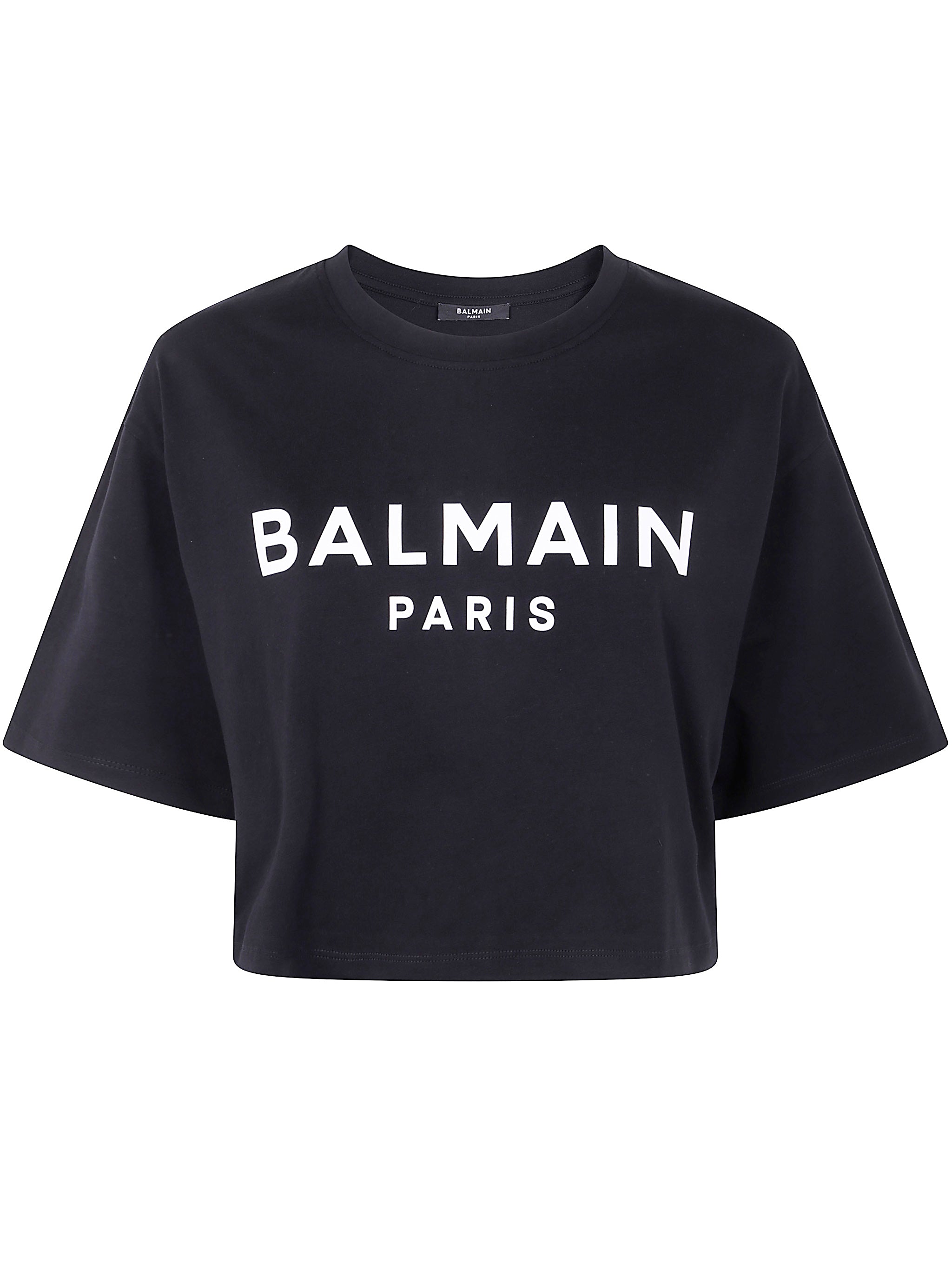 BALMAIN Printed Crop T-Shirt for Women