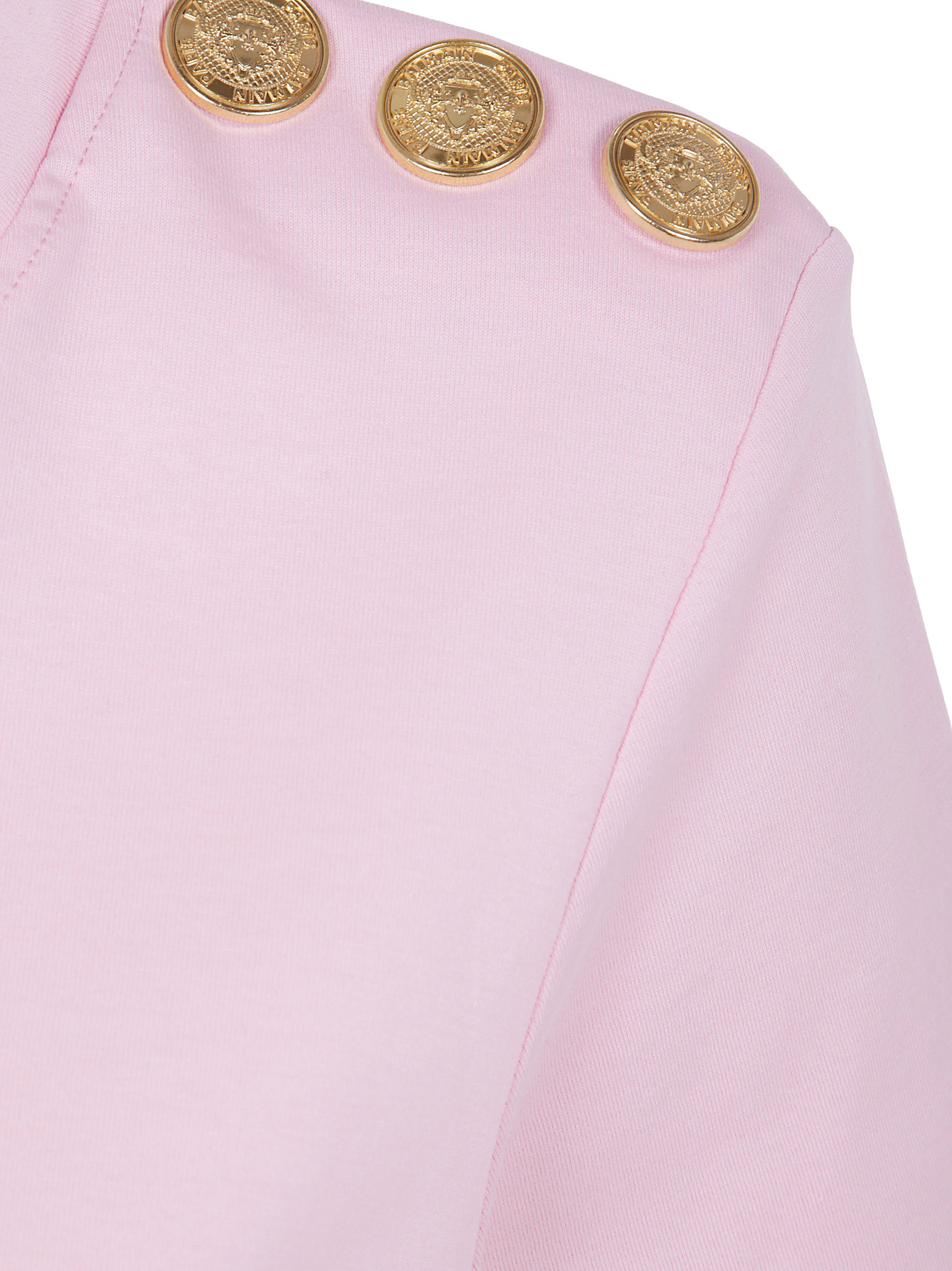 BALMAIN 3 Buttons Printed T-Shirt for Women