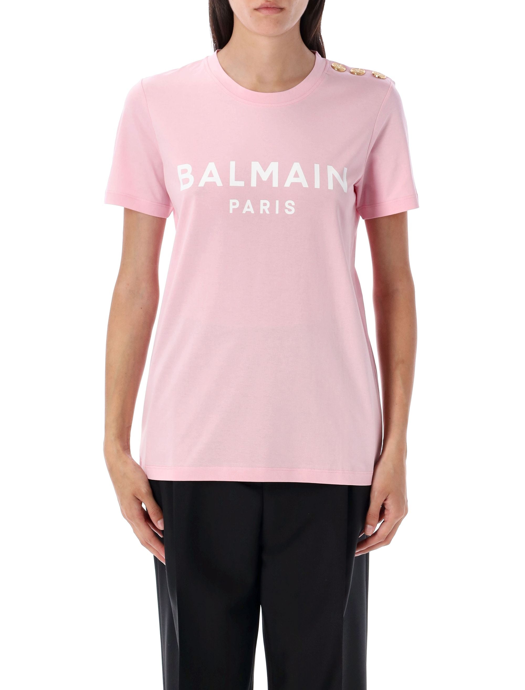 BALMAIN Printed Logo T-Shirt - Women (Size S)