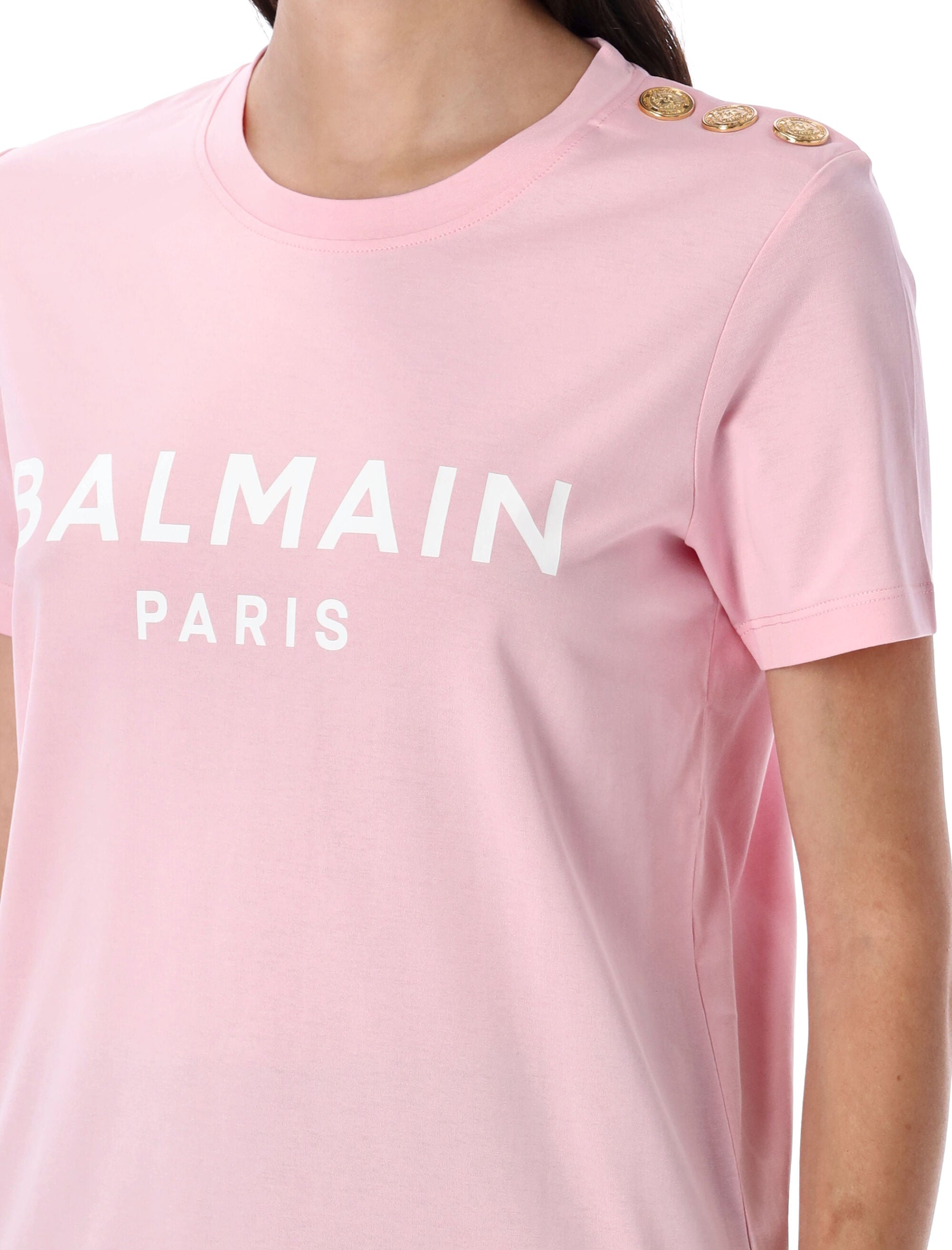 BALMAIN Printed Logo T-Shirt - Women (Size S)
