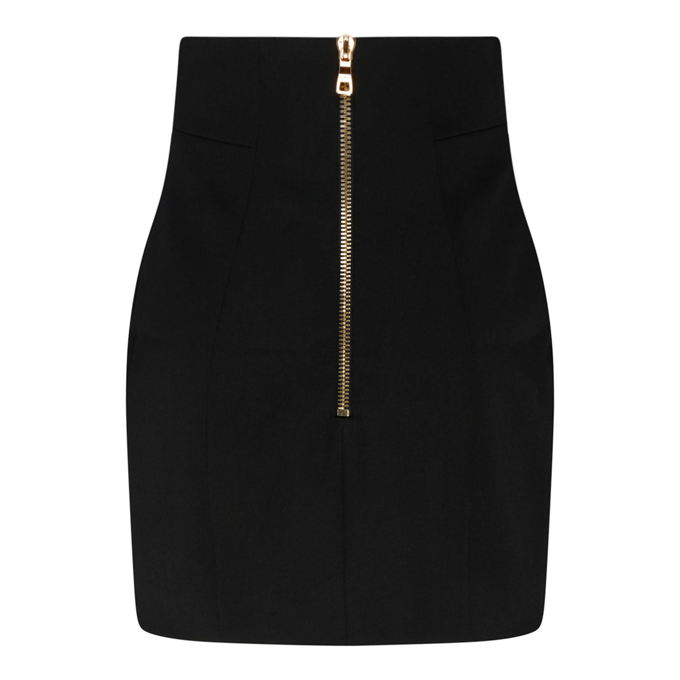 BALMAIN Elegant Virgin Wool Mini Skirt for Women