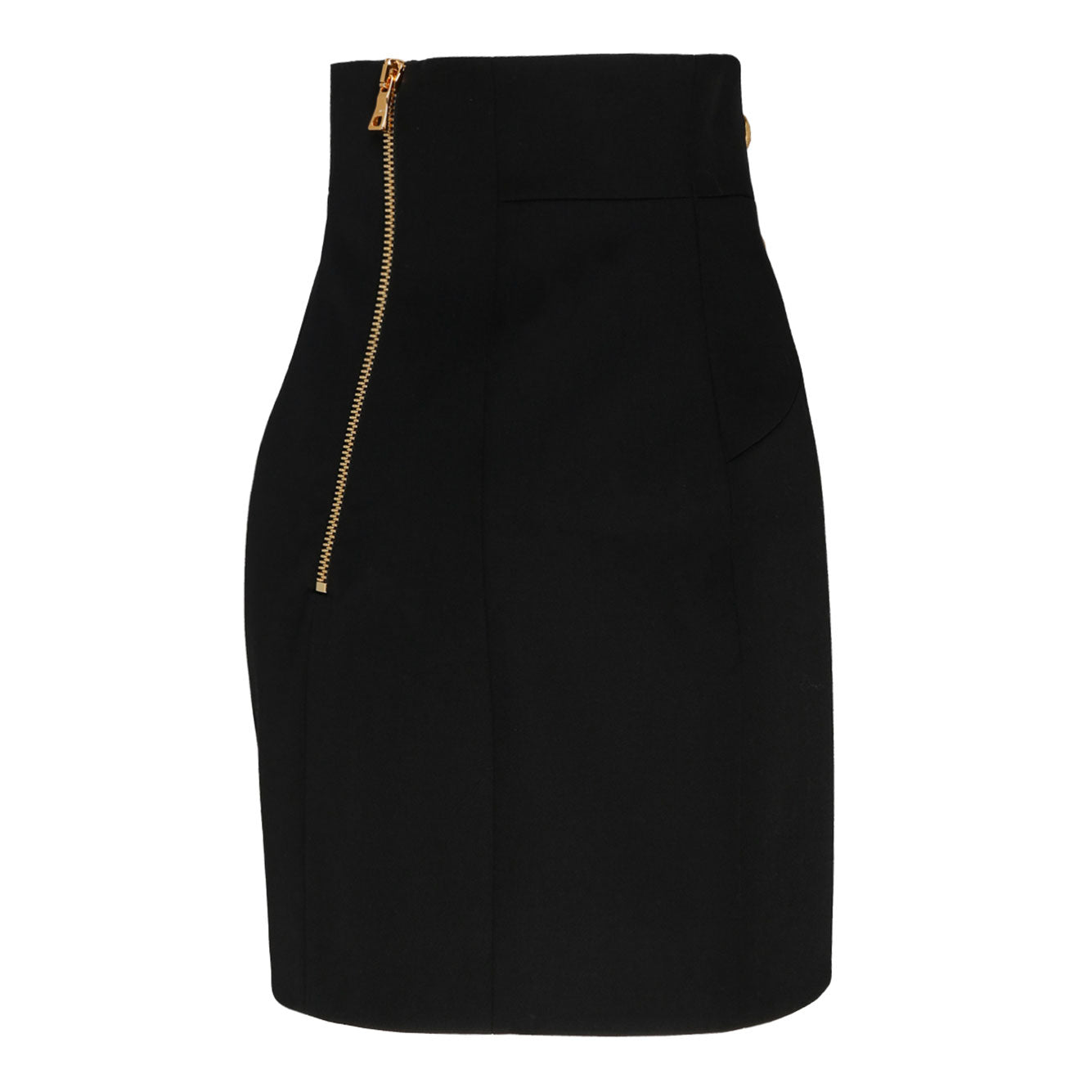 BALMAIN Elegant Virgin Wool Mini Skirt for Women