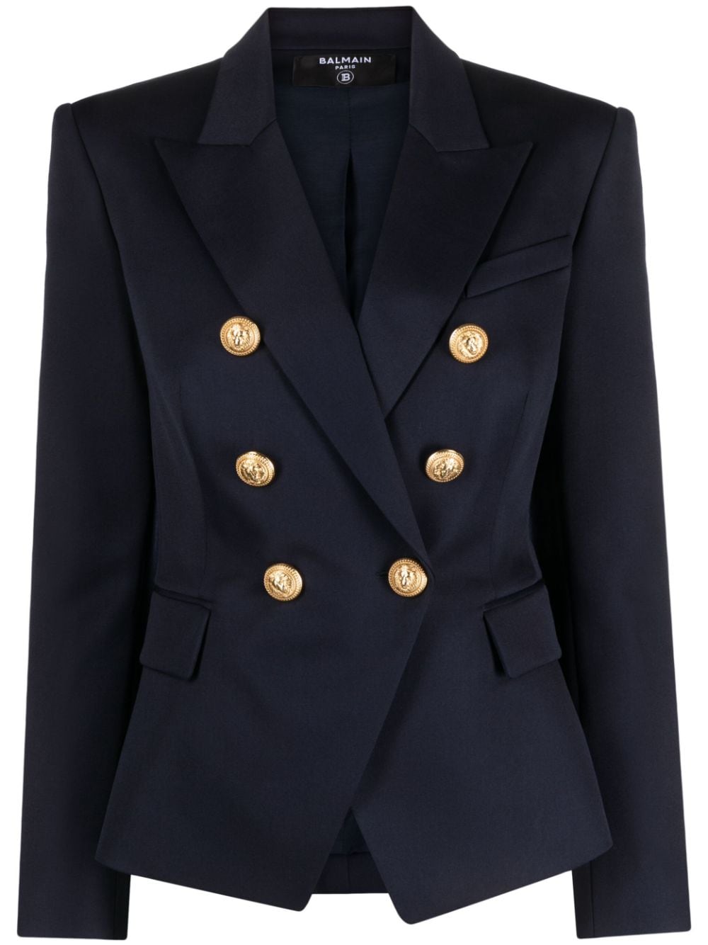 BALMAIN Double-Breasted Wool Blazer for Women