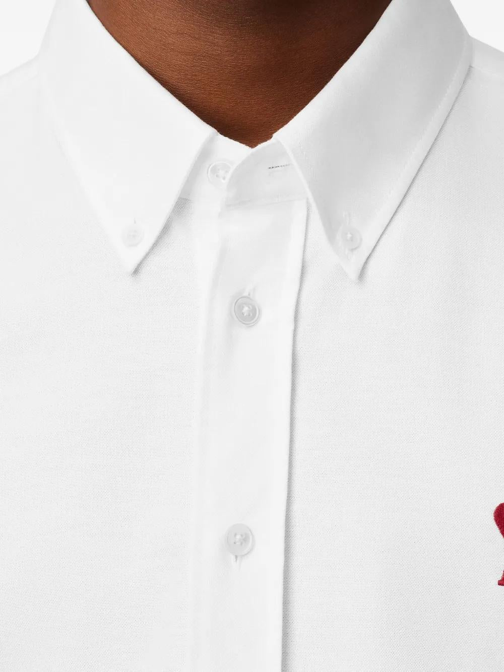 AMI PARIS Men's Iconic Monogram Button-Up Shirt