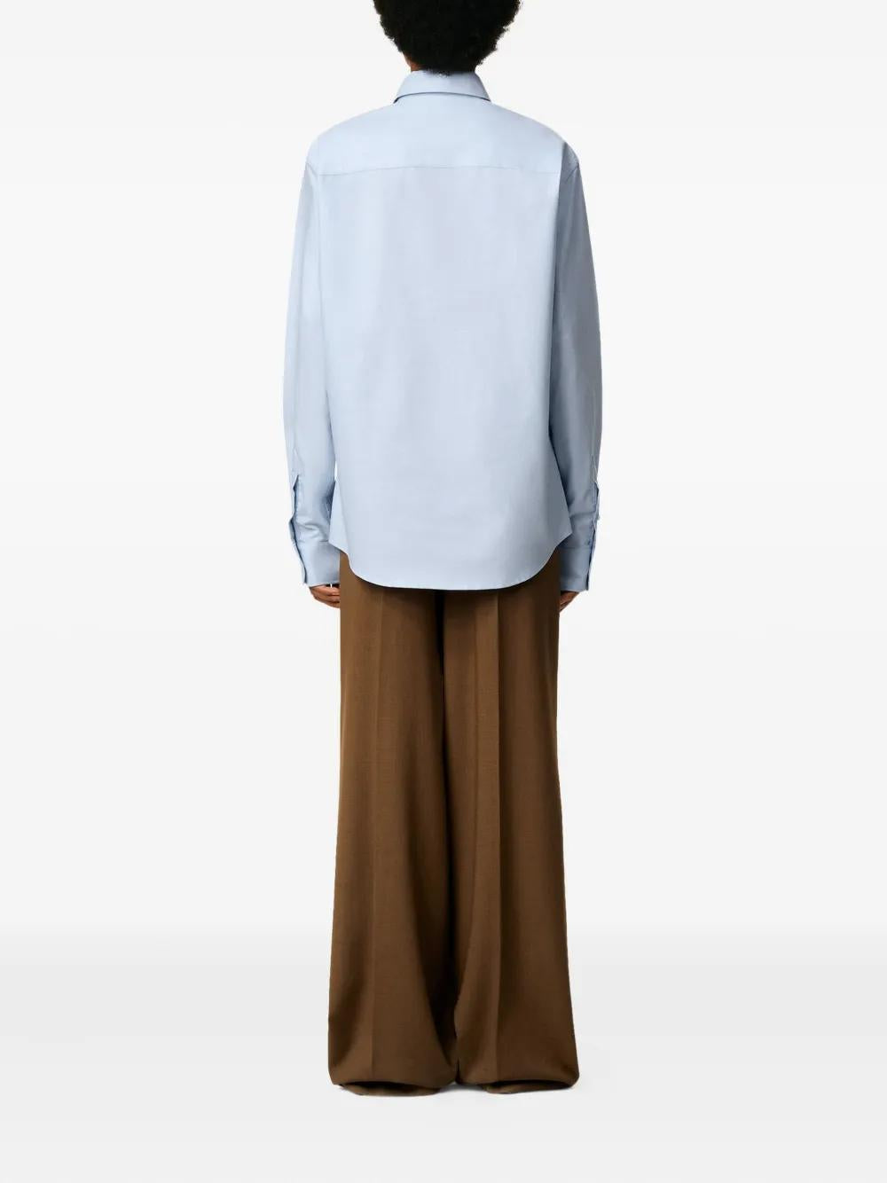 AMI PARIS Cotton Shirt with Embroidered Logo