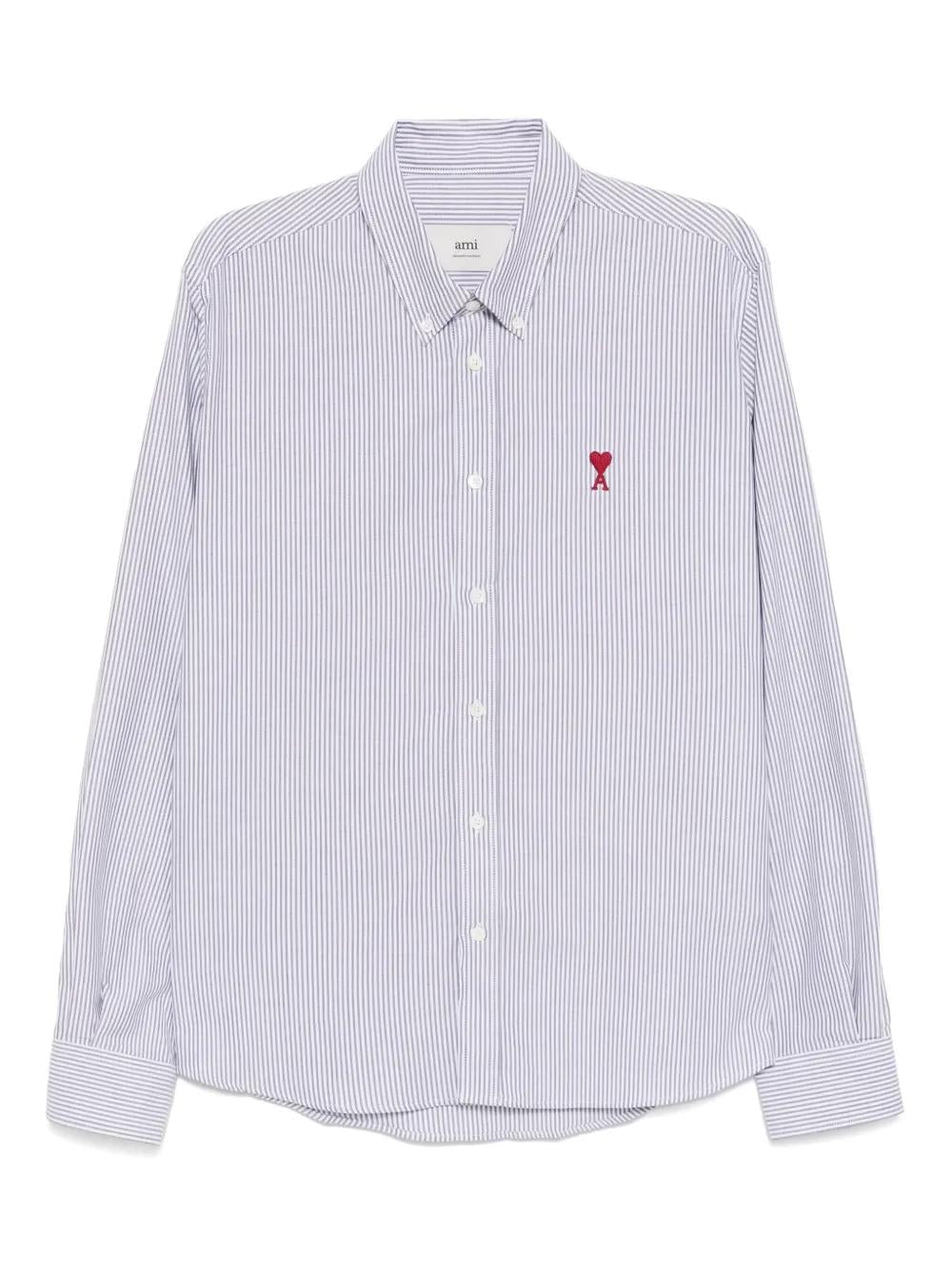 AMI PARIS Striped Button-Front Shirt for Men