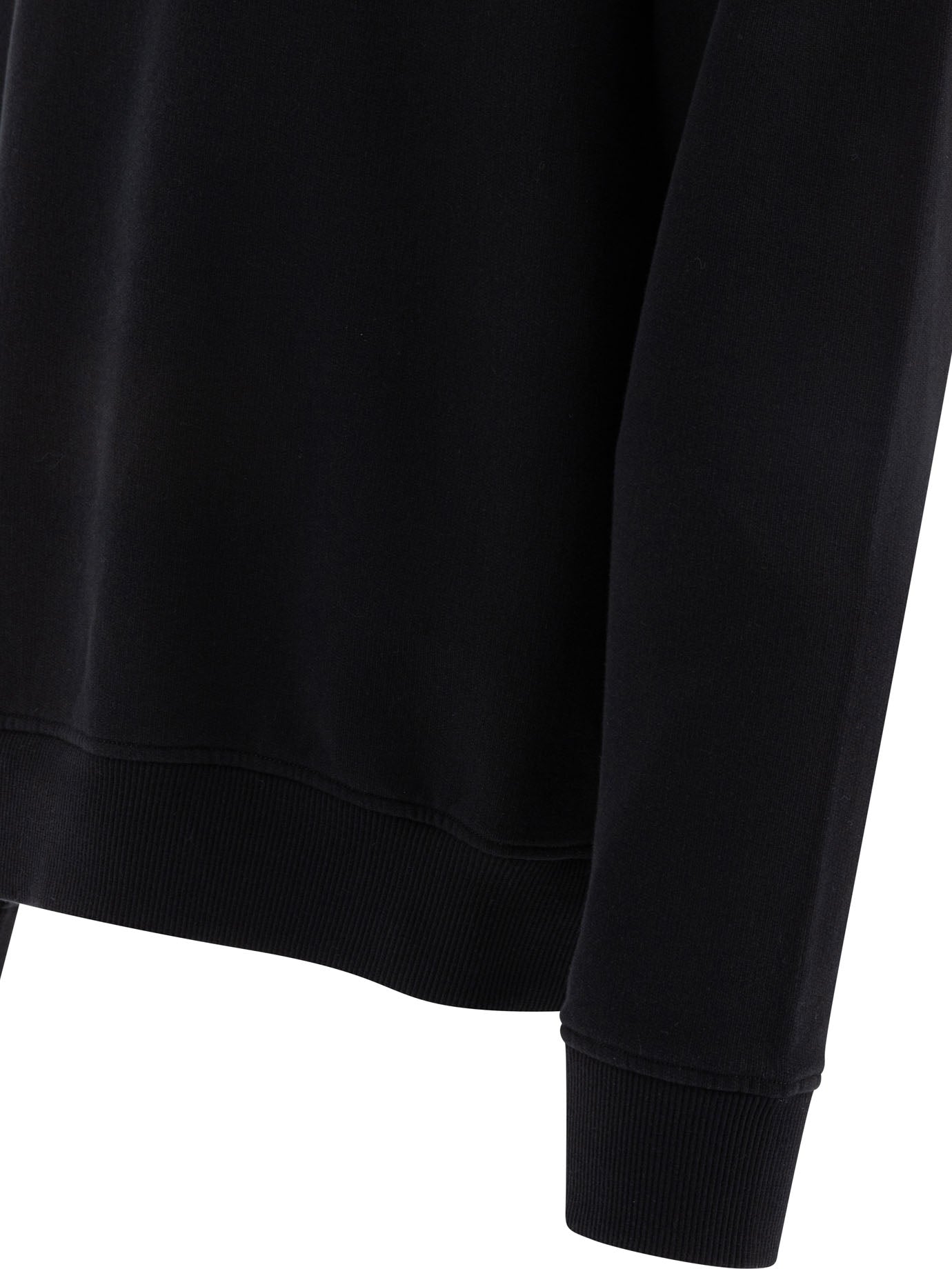 AMI PARIS Black Stretch Cotton Sweatshirt for Women