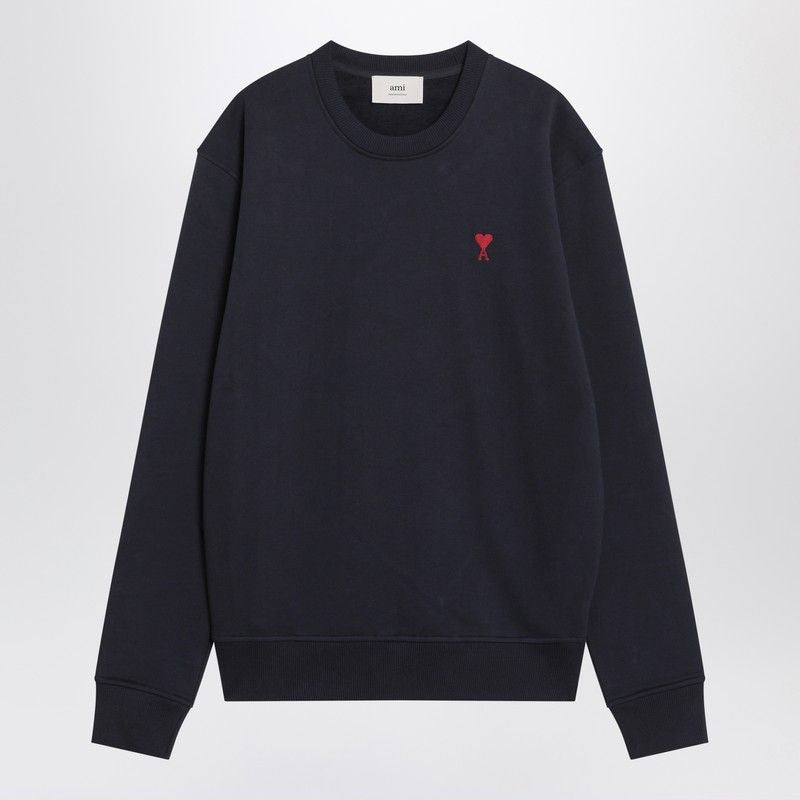 AMI PARIS Crew Neck Sweatshirt with Logo - FW25