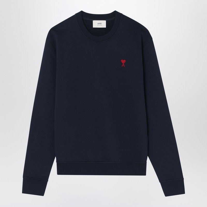 AMI PARIS Crew Neck Sweatshirt with Logo - FW25