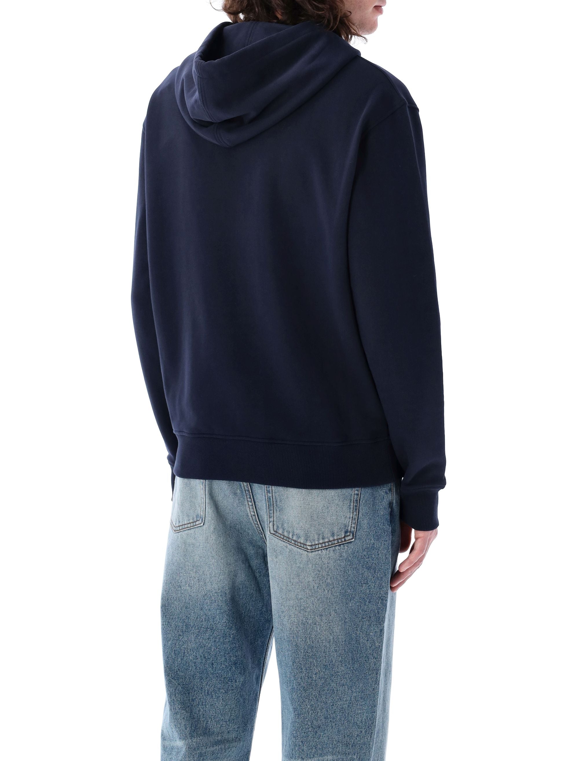 AMI PARIS Men's Zip-Up Sweatshirt with Hood