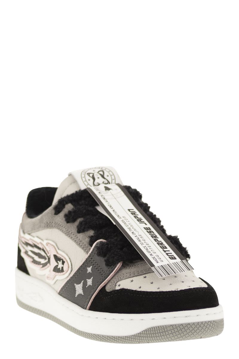 JAPAN ENTERPRISE Egg Rocket Leather Trainers - Lace-Up Comfort