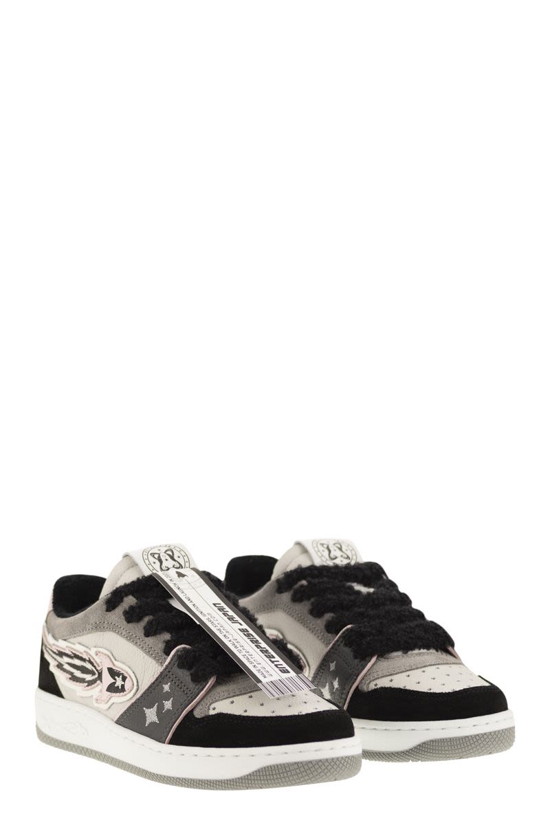 JAPAN ENTERPRISE Egg Rocket Leather Trainers - Lace-Up Comfort