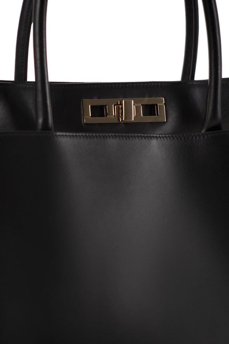 FABIANA FILIPPI Large Handbag with Metal Accessory - FW25