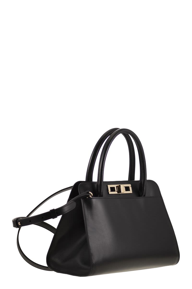 FABIANA FILIPPI Medium Handbag with Metallic Accessory - FW25