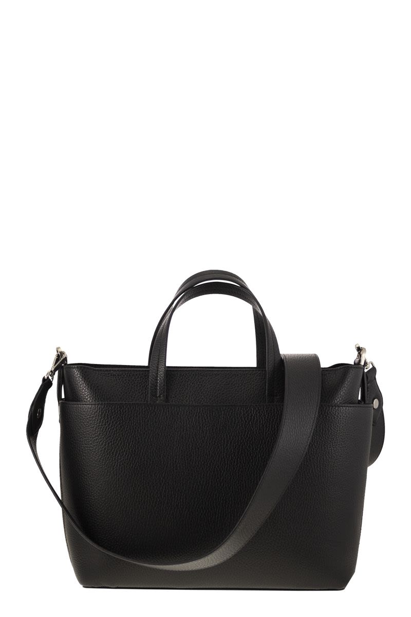 FABIANA FILIPPI Iconic Leather Handbag with Diamond Thread - Size: W 29 x H 24 x D 15.5 cm