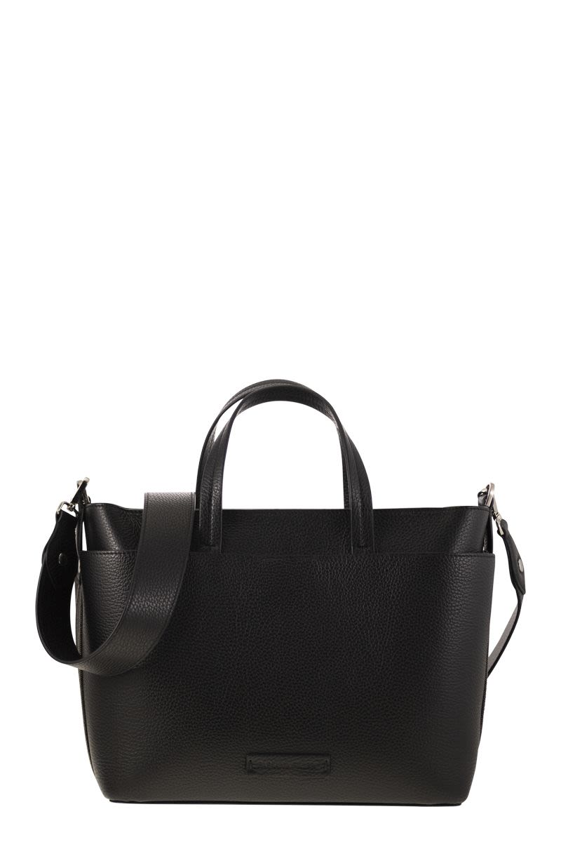 FABIANA FILIPPI Iconic Leather Handbag with Diamond Thread - Size: W 29 x H 24 x D 15.5 cm