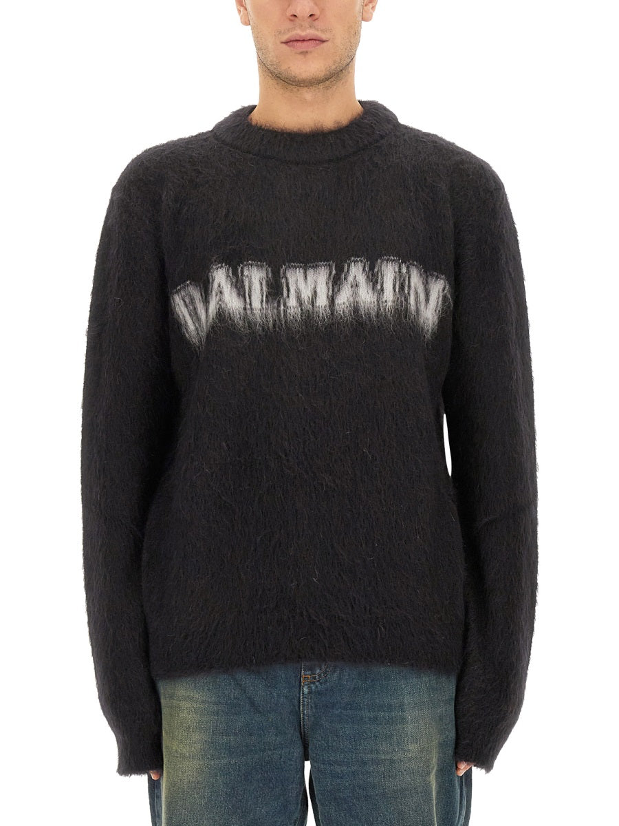BALMAIN Retro Logo Pullover - Regular Fit