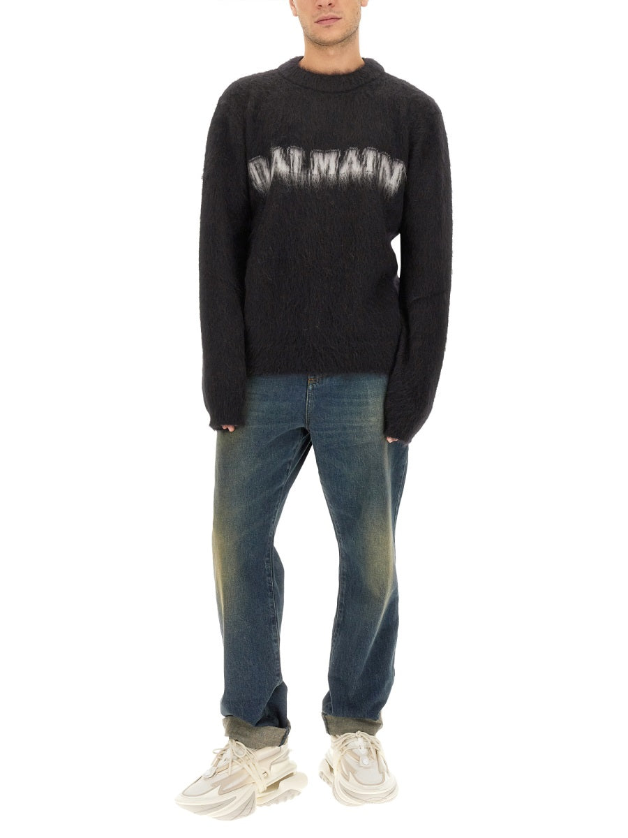BALMAIN Retro Logo Pullover - Regular Fit