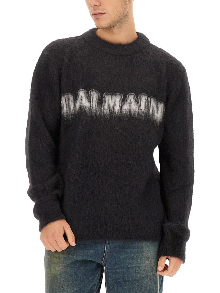 BALMAIN Retro Logo Pullover - Regular Fit