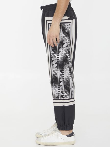 BALMAIN Monogram Scarf Track Pants