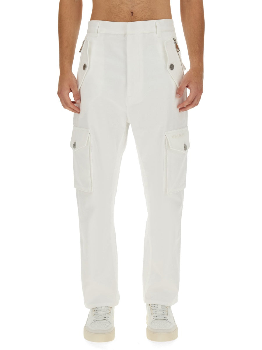 BALMAIN Men's Regular Fit Cargo Pants - Size 50 IT