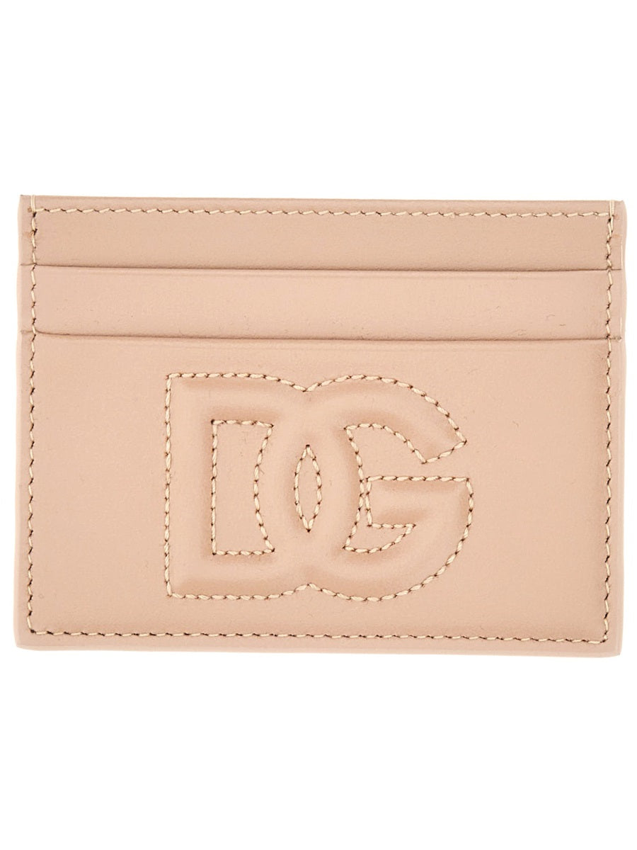 DOLCE & GABBANA Mini Logo Embossed Card Holder - 7.5 CM X 10 CM