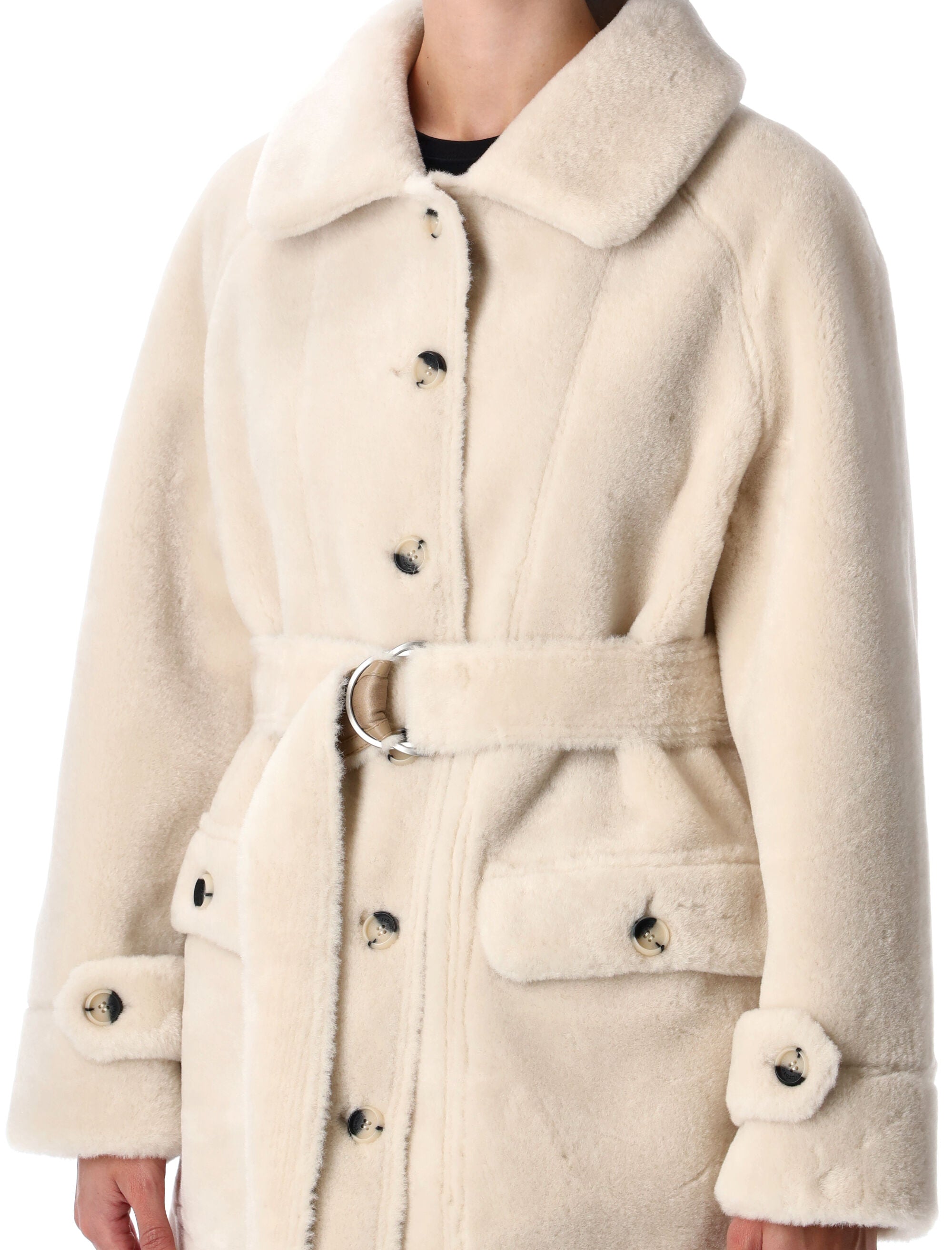 URBANCODE Reversible Faux Fur Belted Jacket with Suede Interior - Women's Long Jacket
