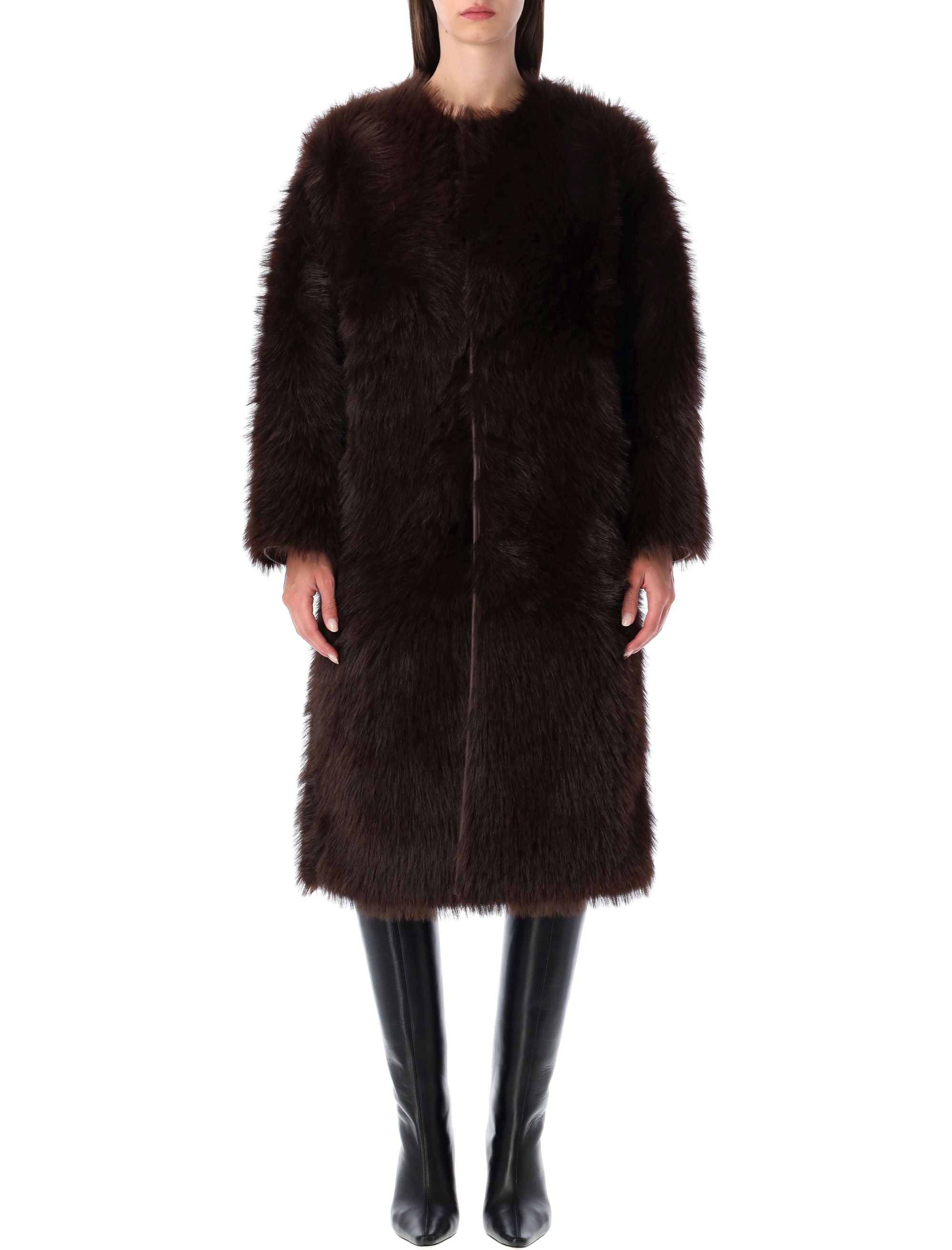 URBANCODE Reversible Plush Faux Fur Jacket with Suede Interior - Size S