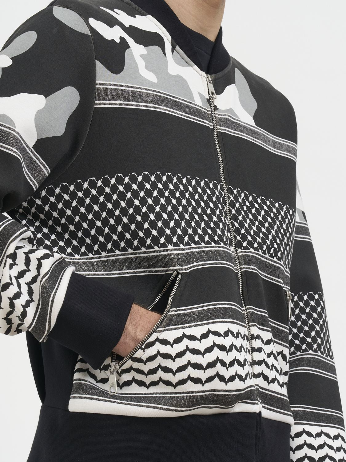 NEIL BARRETT Light Neoprene Sweatshirt with Double Pocket - Size S